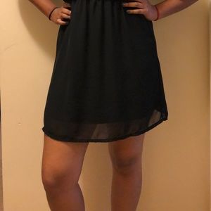 Black off shoulder dress